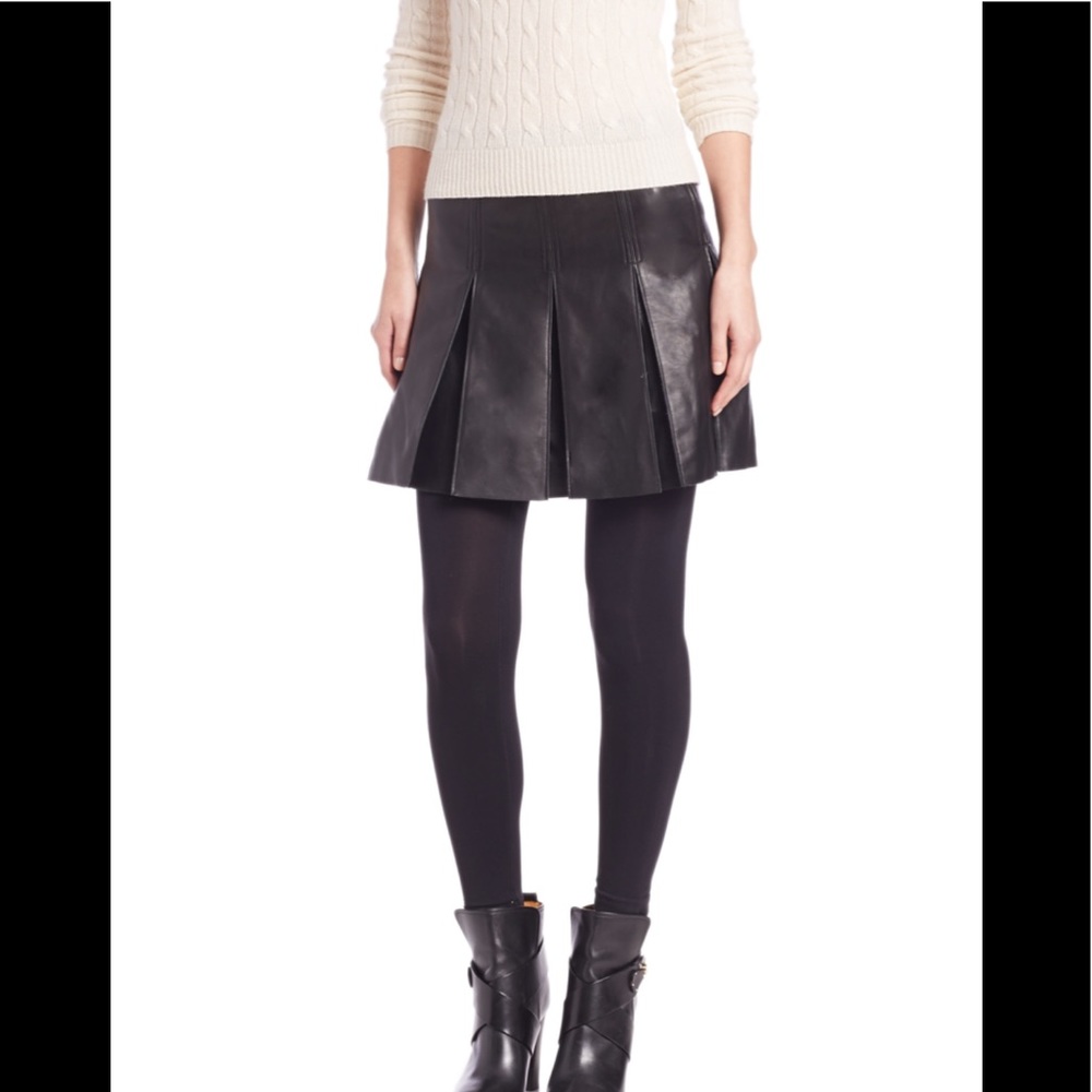 Polo Ralph Lauren Leather Skirt